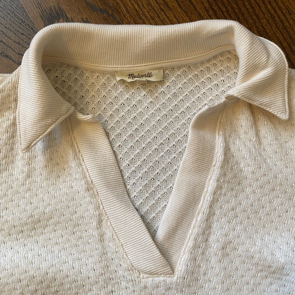 Madewell pointelle polo sweater tee - Picture 4 of 7
